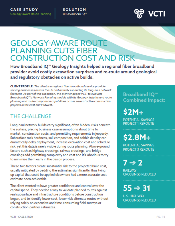 Geology-aware network planning